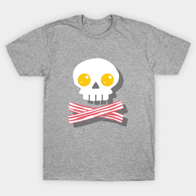 Breakfast Skull T-Shirt by Freaky Raven